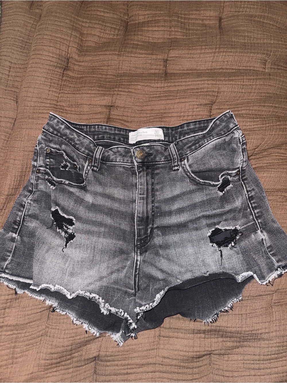 Black Abercrombie High Rise Shorts Curve Love